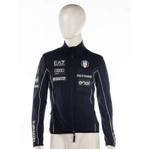 Felpa con zip in tessuto tecnico di Matilde Lorenzi